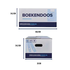 Brico Verhuisservice+ Boekendozen - Zelfsluitend – Extra Sterk - 37L - 5 Stuks Hot