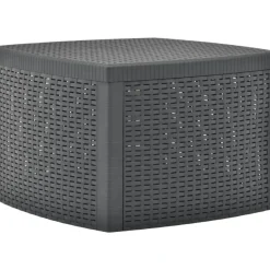 Vidaxl Bijzettafel 54X54X36,5 Cm Kunststof Antraciet-Brico Clearance