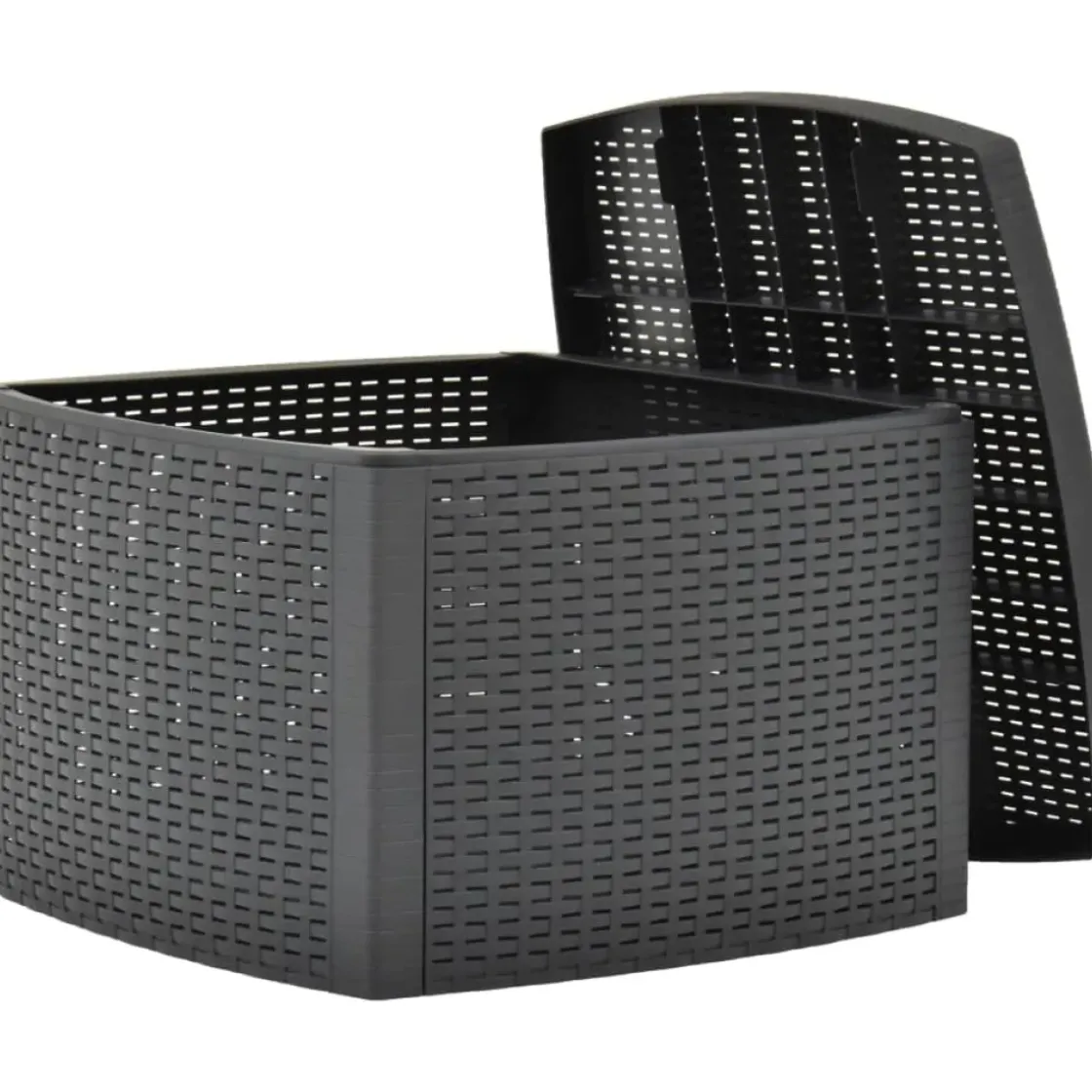 Vidaxl Bijzettafel 54X54X36,5 Cm Kunststof Antraciet-Brico Clearance