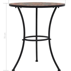 Vidaxl Bistrotafel Mozaiek 60 Cm Keramiek Oranje En Grijs-Brico Best