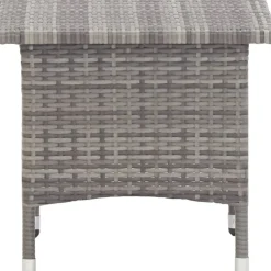 Vidaxl Theetafel 50X50X47 Cm Poly Rattan Grijs-Brico Sale