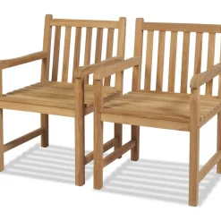 Vidaxl Tuinstoelen 2 St Massief Teakhout-Brico