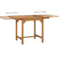 Vidaxl Tuintafel Verlengbaar (110-160)X80X75 Cm Massief Teakhout-Brico Sale