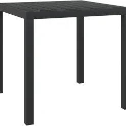 Vidaxl Tuintafel 80X80X74 Cm Aluminium En Hkc Zwart-Brico Discount
