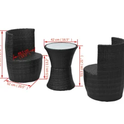 Vidaxl Tuintafel 80X80X74 Cm Aluminium En Hkc Zwart-Brico Discount