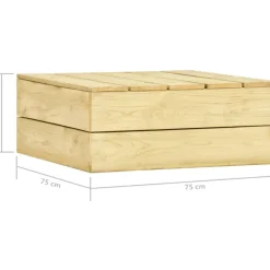 Vidaxl Tuintafel 75X75X31 Cm Geimpregneerd Grenenhout-Brico Hot