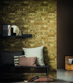 Vinylbehang Op Vlies Orbit Goud-Brico Clearance