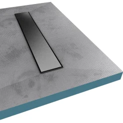 Brico Vlakke Betegelbare Douchebbak Met Lineair Verloop 120X 80 Cm Grijs Best