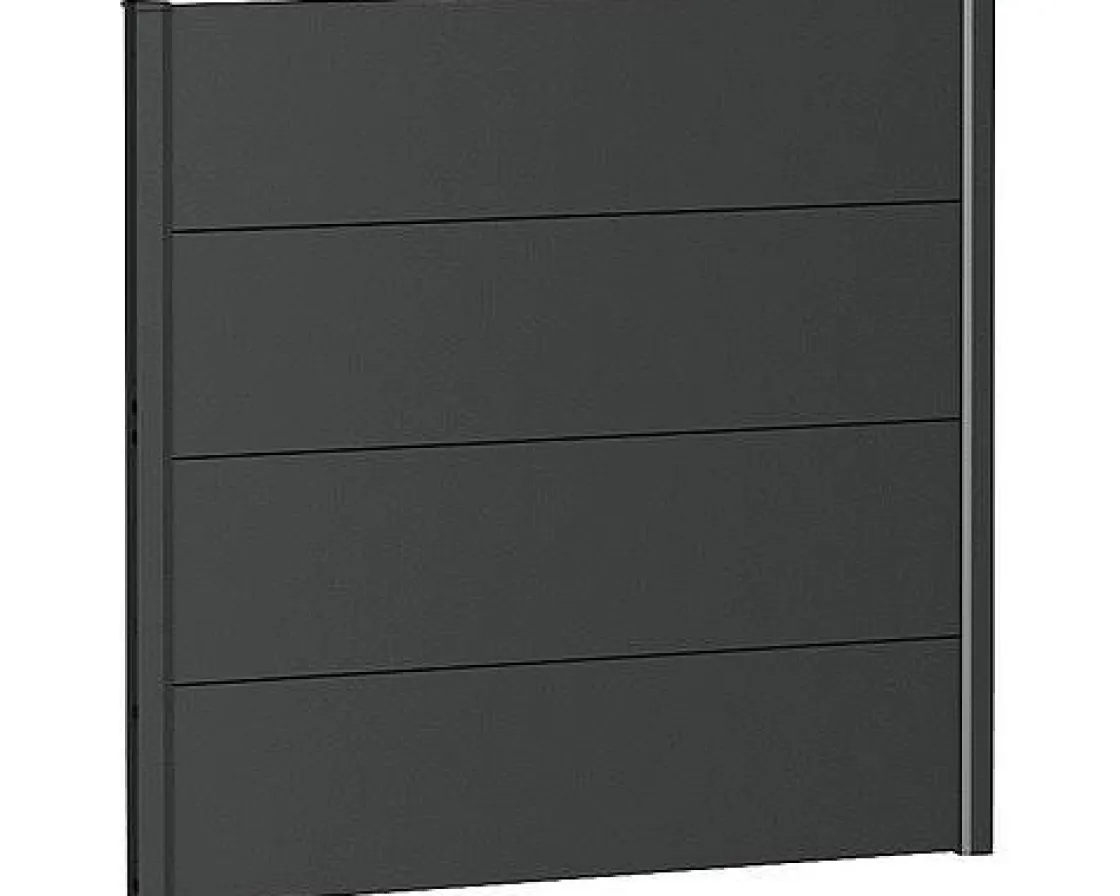 Brico Wandpaneel Tuinscherm Donkergrijs Metallic 100X90 Online