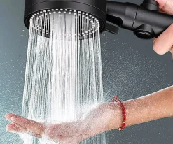 Brico Waterbesparende Douchekop Set - Mat Zwart - 5 Straalstanden Discount