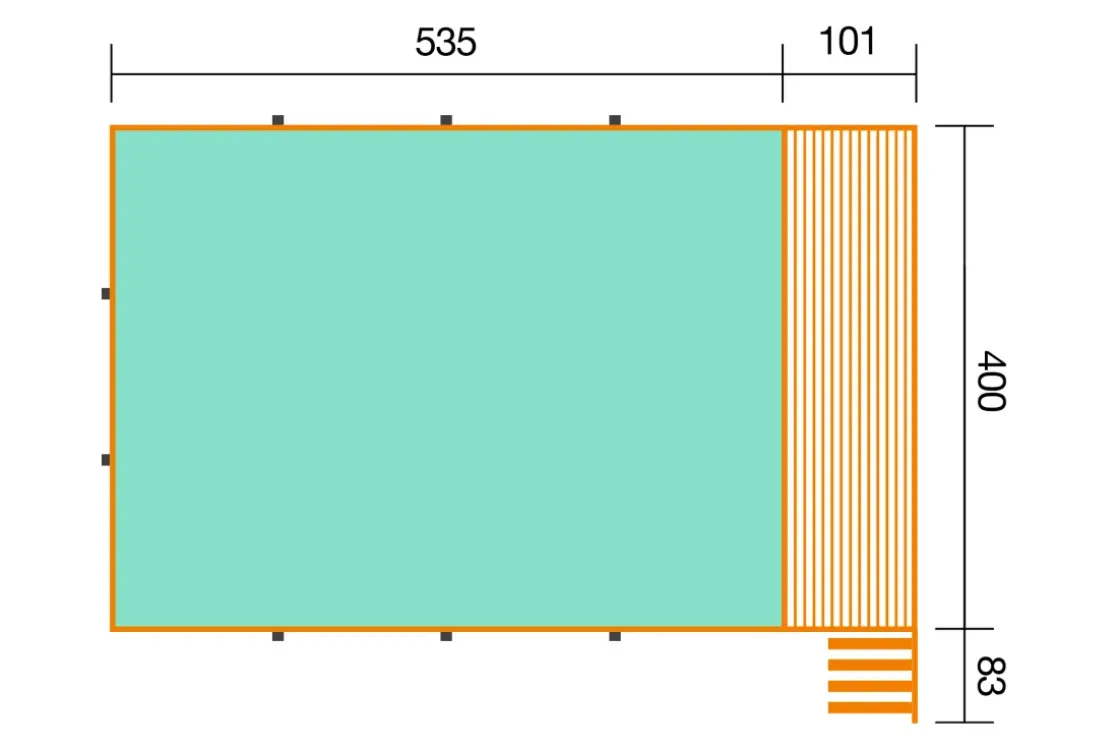 Weka Massief Houten Zwembad 595 Maat 2 Zand/Mozaiek-Brico Hot