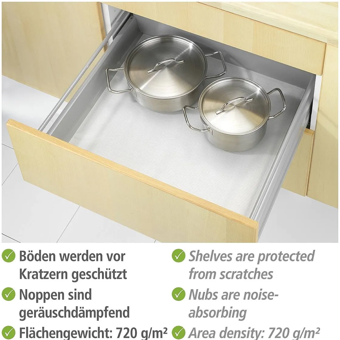 Brico Wenko Antislipmat Grijs Extra Sterk 50X150Cm