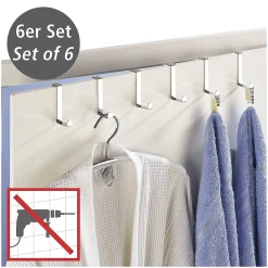 Brico Wenko Deurhaken 6 Stuks Rvs