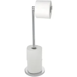 Brico Wenko Staande Toiletrolhouder 2-In-1 Rvs Glanzend Outlet