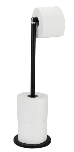 Brico Wenko Toiletrolhouder Met Reserverolhouder Zwart 21X55X17Cm Clearance