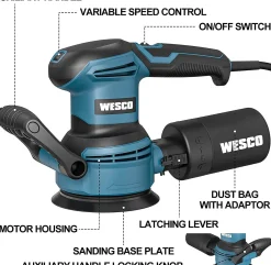 Brico Wesco Excentrische Schuurmachine Ws4258 400W Clearance