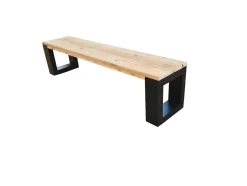 Wood4You - Bankje - New Orleans - Steigerhout 130Lx40Hx38D Cm-Brico Best