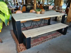 Wood4You - Bankje - New Orleans - Steigerhout 130Lx40Hx38D Cm-Brico Best