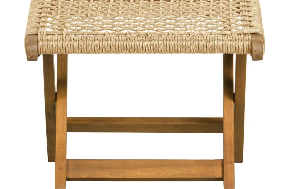 Woood Tuinvoetenbank Ruit Lois - Hout - Naturel - 34X45X44-Brico Outlet