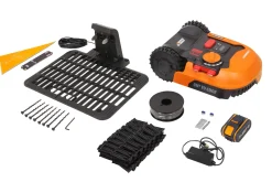 Brico Worx Robotmaaier Landroid M700 - 20V Accu - Voor Gazons Tot Ca. 300M² - Maaibreedte 180Mm - Incl. Laadstation En 150M Terreinafbakeningskabel New
