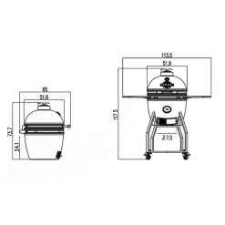 Yakiniku Kamado Barbecue 16 M + Onderstel-Brico Hot