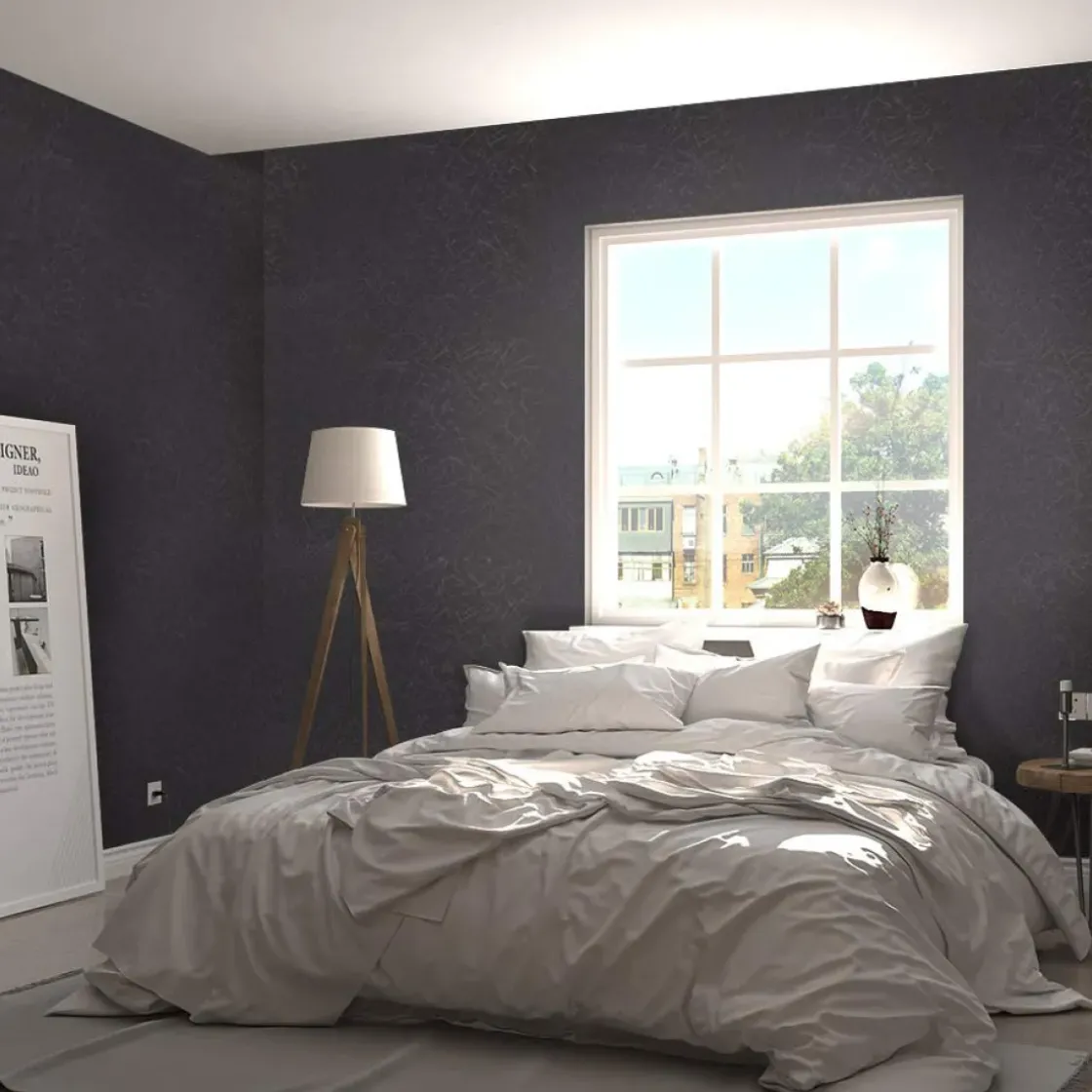 Zelfklevend Behang - Vinyl - Zwart Structuur - Graffiato - 122Cmx10M-Brico Discount